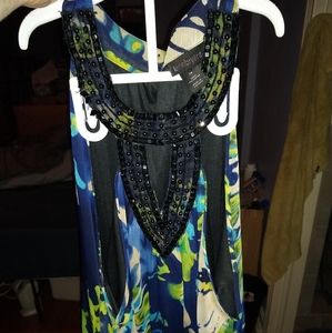Beaded tunic length size 28 tank top